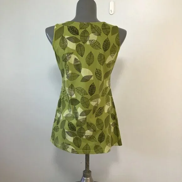 Leopards & Roses Hand-Crafted Tank Top Size S - Picture 4 of 10